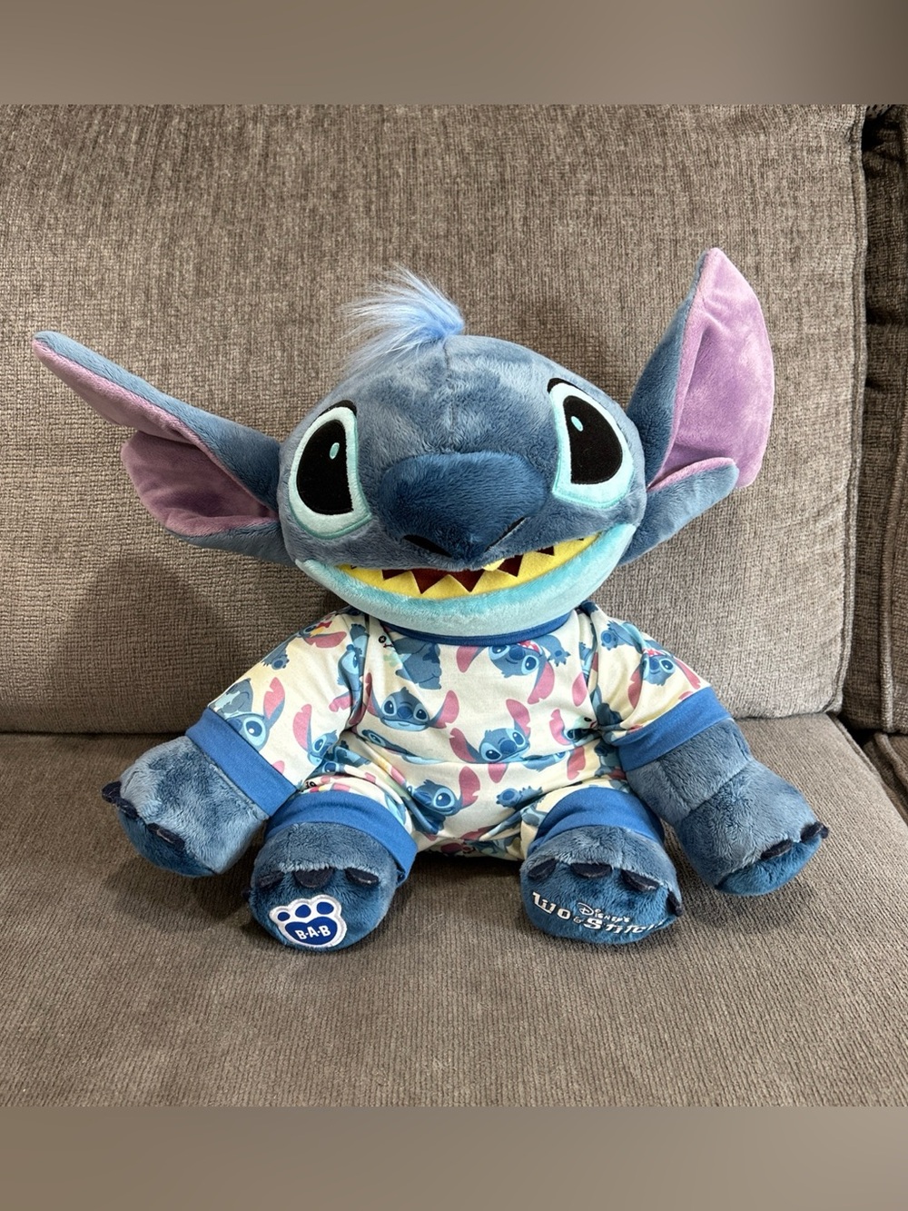Build A Bear Stitch Plush Stuffed Animal Lilo & Stitch Pajamas Sound Disney